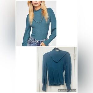 Free People | Love Struck Ribbed Mockneck | Size: small